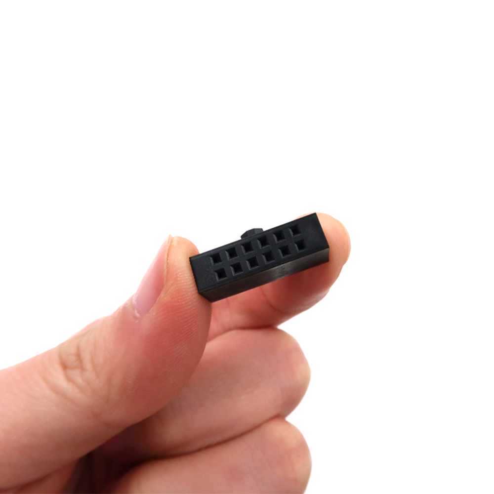 Pcb socket-stik 2,54 mm pitch dobbelt r&aelig;kke til samtec med positionering 2*6/8/10/12/14/16/20P hunpindehoved