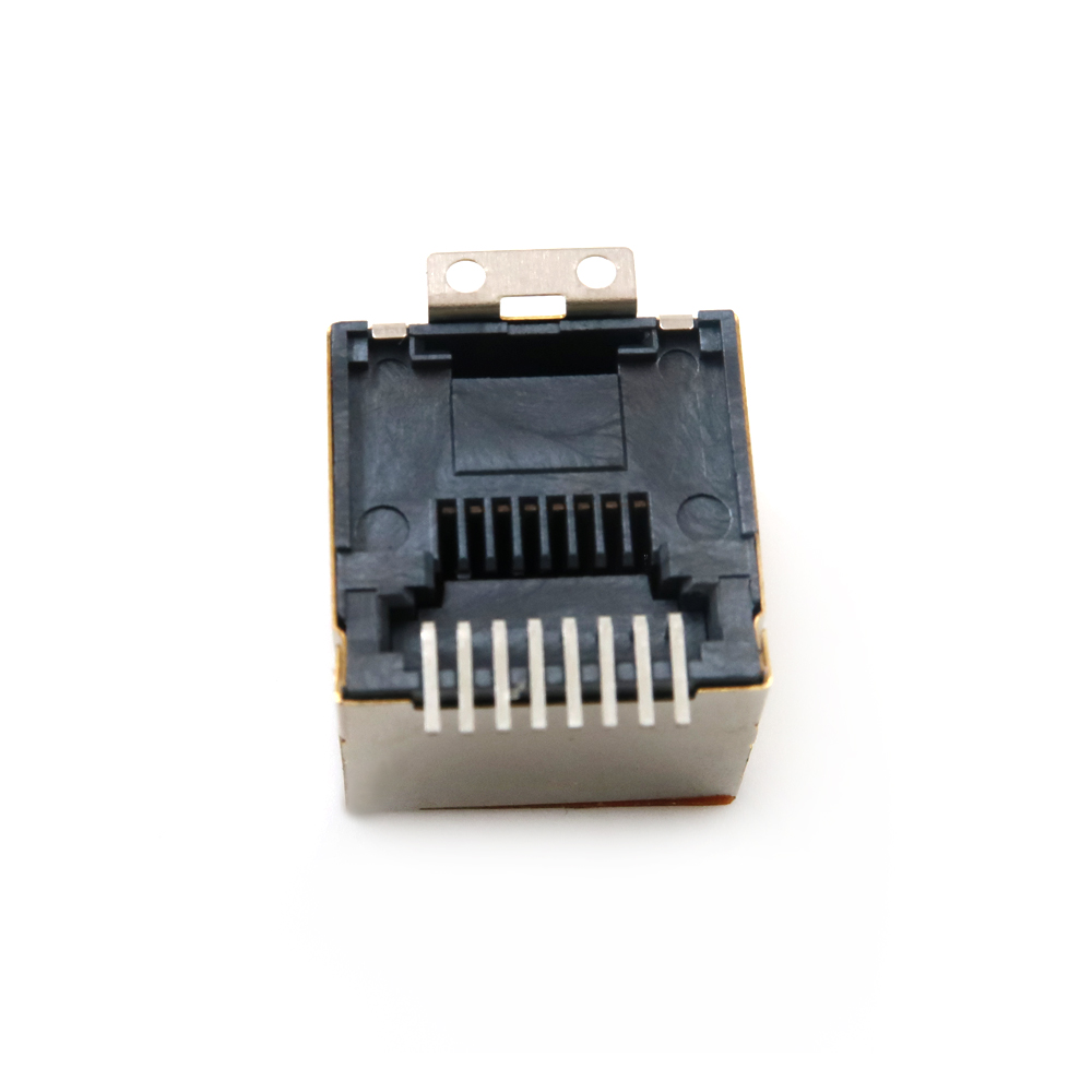 شیلد کانکتور PCB زن RJ45 نر RJ-45 8p8c دوشاخه Cat5e Cat7 Cat6 Cat6a Cat8 کانکتور سوکت جک اترنت RJ45 Keystone