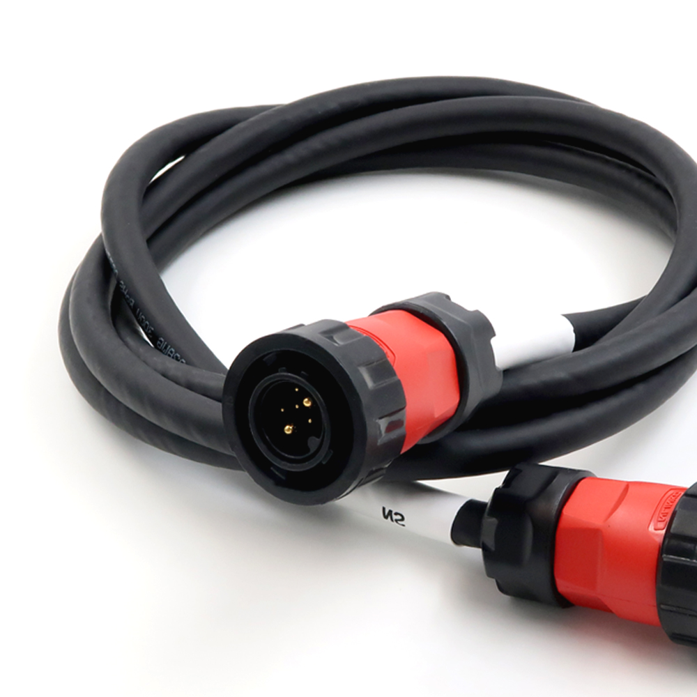 Connecteur d'aviation &eacute;tanche IP65/IP67 M12/M16, OEM RoHS, assemblage de c&acirc;bles d'alimentation de secours pour faisceau &eacute;lectrique