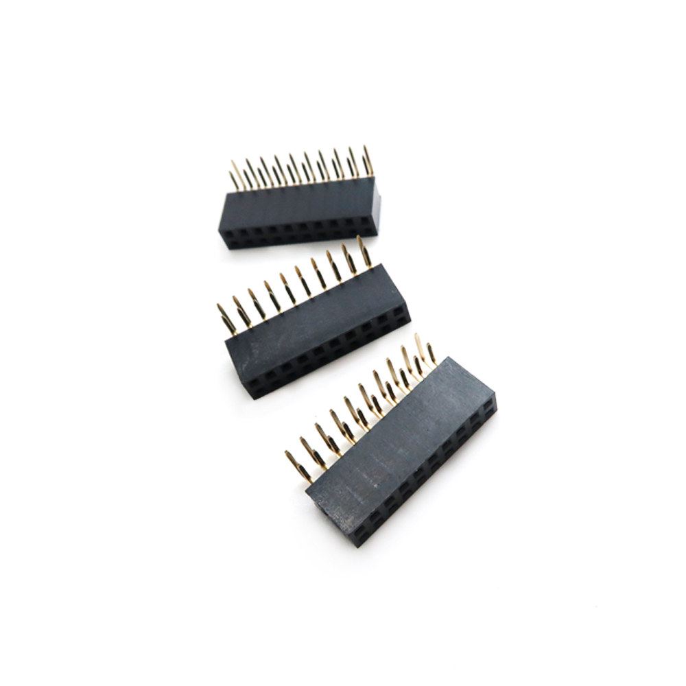2,54 mm vrouwelijke header 2x10-pins header enkele dubbele rij pcb-connector