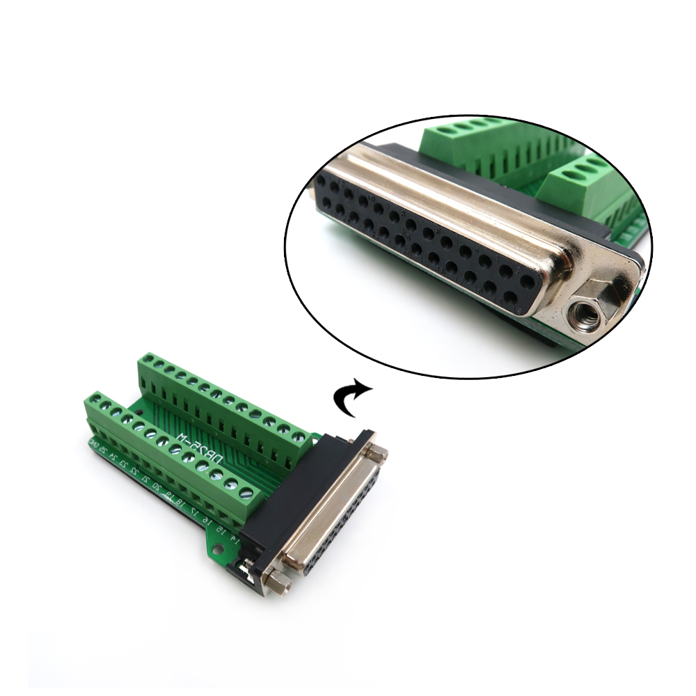 D-SUB sans soudure 9 broches 15 broches 25 broches m&acirc;le femelle bornes de d&eacute;rivation connecteur &agrave; vis