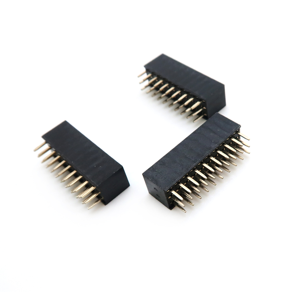 Passo 2,0 mm 2x2/3/4/5/6/7/8/9/10/11/12/13/14/15/16/18/20/22/25/30/32/40 Pin Doppio connettore femmina dritto