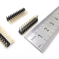 1.0mm / 1.27mm / 2.0mm femina header pin header iungo una dual row rectum rectos angulus SMT type