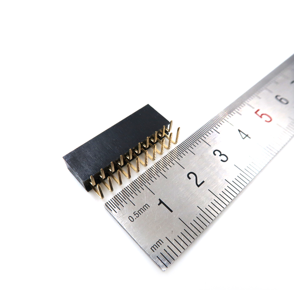 2,54 mm vrouwelijke header 2x10-pins header enkele dubbele rij pcb-connector