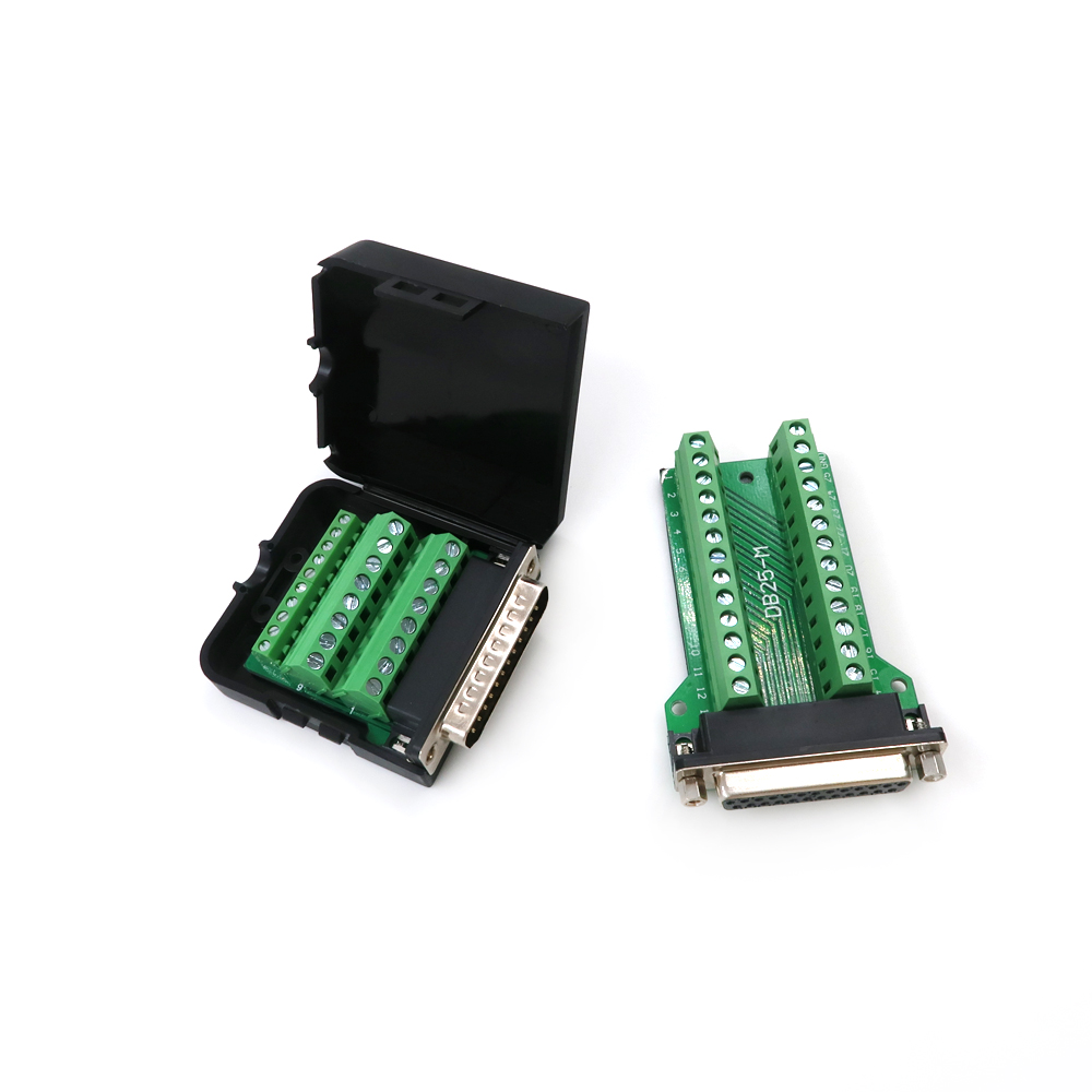 D-SUB sans soudure 9 broches 15 broches 25 broches m&acirc;le femelle bornes de d&eacute;rivation connecteur &agrave; vis