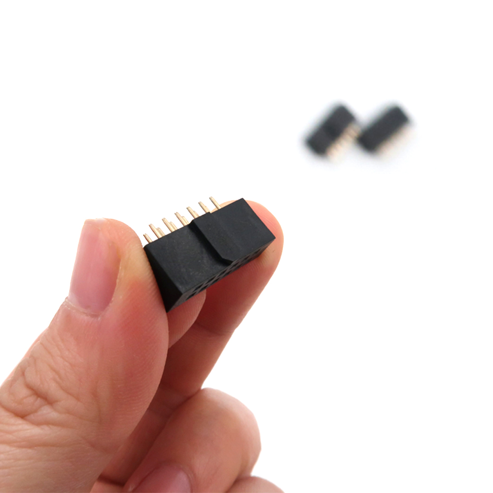 Pcb socket-stik 2,54 mm pitch dobbelt r&aelig;kke til samtec med positionering 2*6/8/10/12/14/16/20P hunpindehoved
