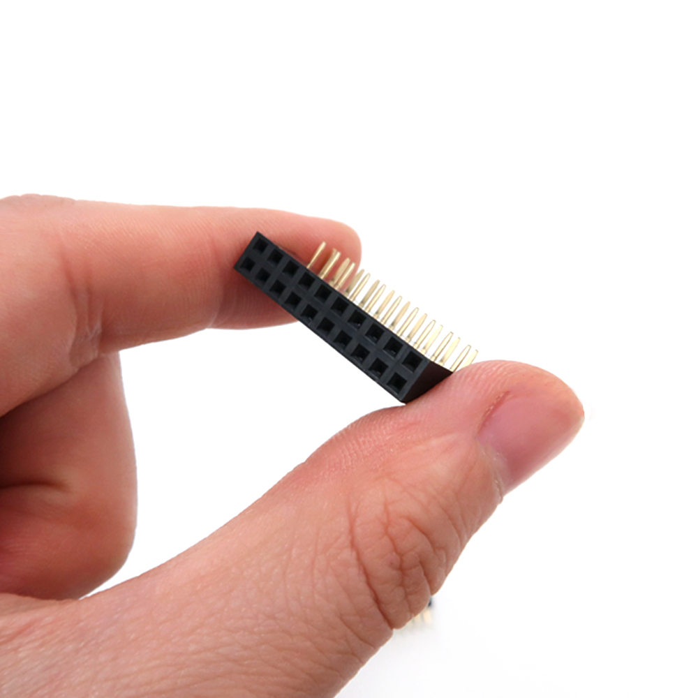 2,54 mm vrouwelijke header 2x10-pins header enkele dubbele rij pcb-connector