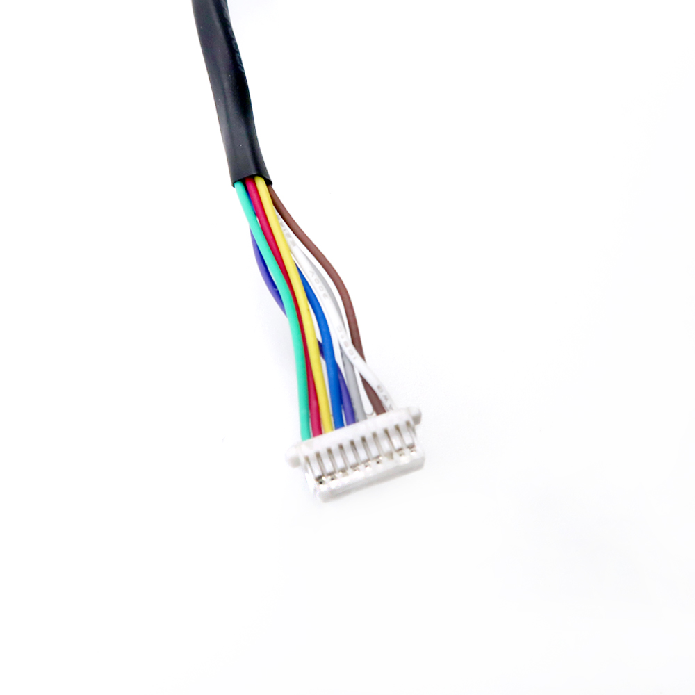 Conector M12 furo de 12 pinos macho codificado A montagem em painel de trava traseira conjunto de cabo de plugue de caixa de terminal JST