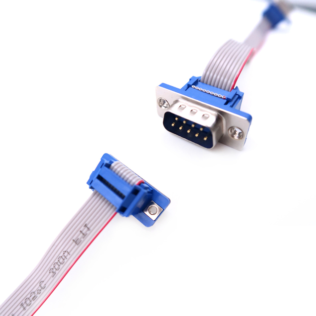 DB9 Mężczyzna do żeńskiego kabla D-Sub Kabel Płaska wstążka 