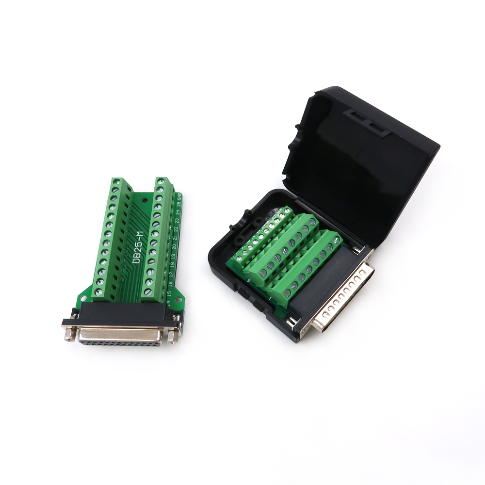 D-SUB 무납땜 9핀 15핀 25핀남성 암 플러그 브레이크아웃 단자 나사형 커넥터