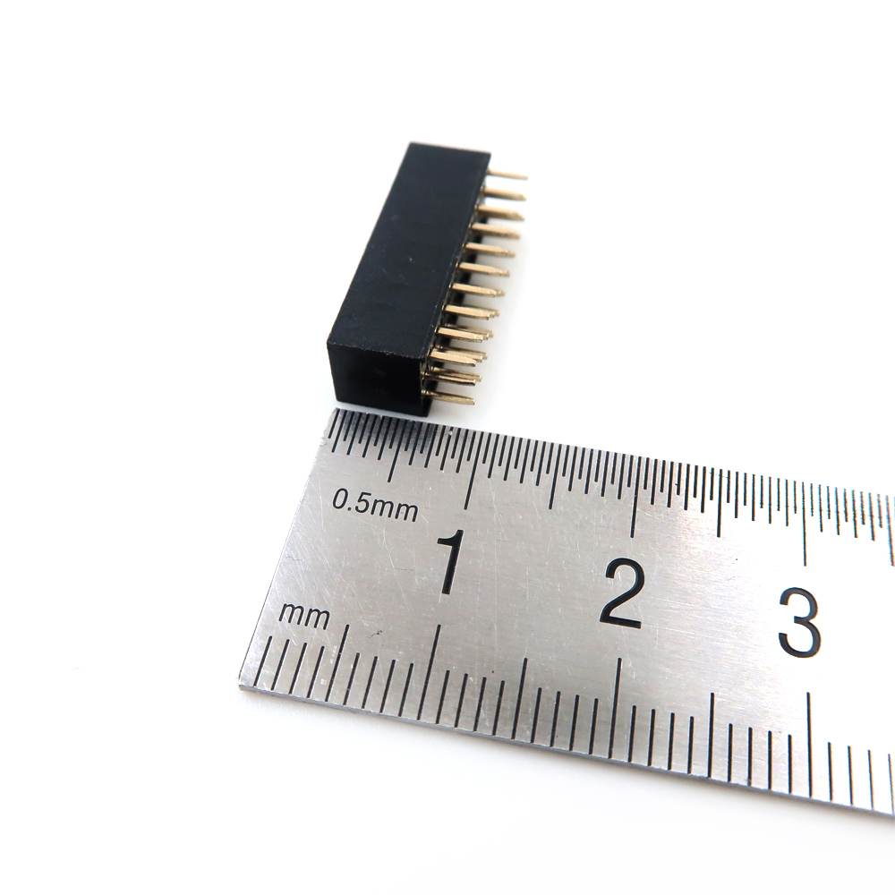 Passo 2,0 mm 2x2/3/4/5/6/7/8/9/10/11/12/13/14/15/16/18/20/22/25/30/32/40 Pin Doppio connettore femmina dritto