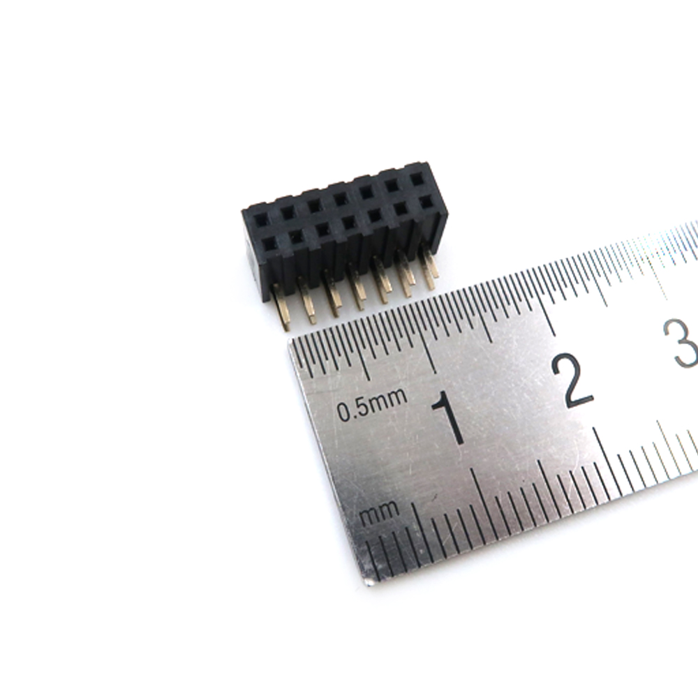 samice 1,27 kol&iacute;kov&yacute; konektor z&aacute;suvka samice 2x7p 14 kol&iacute;ků rozteč 2,54 mm Z&aacute;suvka prav&yacute; jednořad&yacute; &uacute;hel Z&aacute;hlav&iacute; kol&iacute;ku