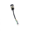 Conector M12 furo de 12 pinos macho codificado A montagem em painel de trava traseira conjunto de cabo de plugue de caixa de terminal JST