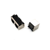 高品質 rj45 RJ45 模組化插孔 8P8C 連接器 rj45 直角帶 LED 帶閂鎖 1X1 端口母 rj11 插座連接器