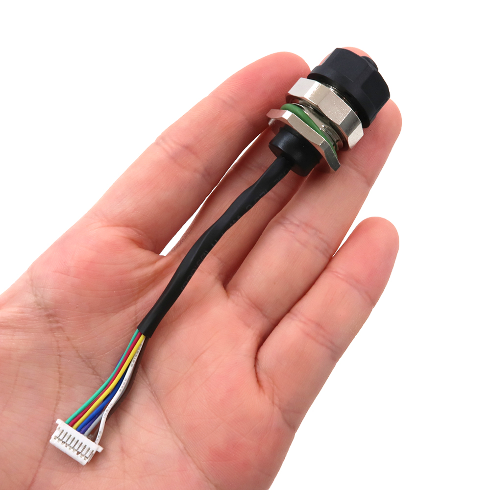 M12-stik 12-benet hul hankodet A Bagl&aring;sepanelmontering hale JST terminalhus stikkabelsamling