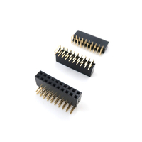 2.54mm 암 헤더 2x10 핀 헤더 단일 이중 행 PCB 커넥터