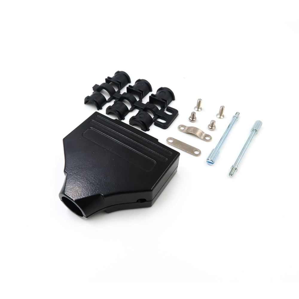 180 graders rett D-Sub-hette i plast for 9-pinners D SUB-kontakt, 9P D-SUB-kontakt 