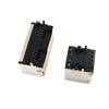 高品質 rj45 RJ45 模組化插孔 8P8C 連接器 rj45 直角帶 LED 帶閂鎖 1X1 端口母 rj11 插座連接器