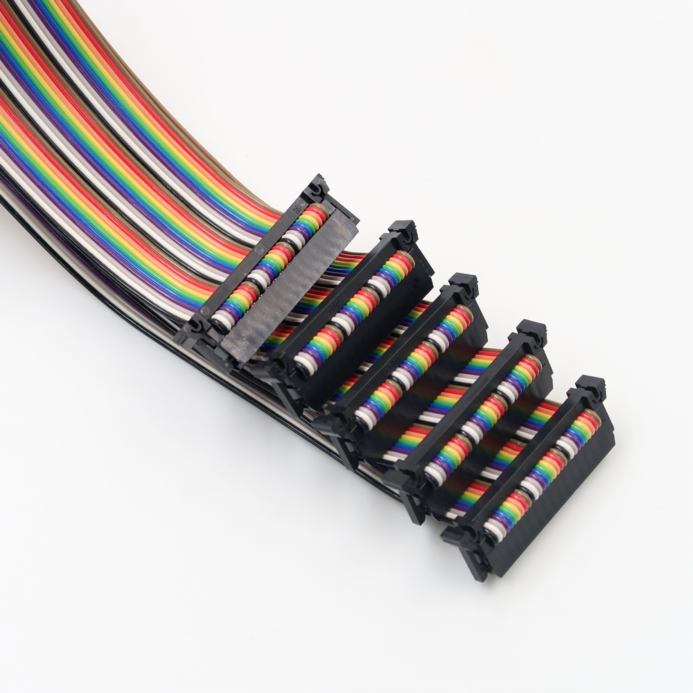 UL 2651 30p Şerit D&uuml;z Renkli Kablo Idc D&uuml;z 