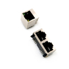 高品質 rj45 RJ45 模組化插孔 8P8C 連接器 rj45 直角帶 LED 帶閂鎖 1X1 端口母 rj11 插座連接器