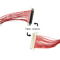 Kundenspezifisches kompaktes 30-poliges rotes Mini-Koaxial-LVDS-Kabel mit 0,4 mm Rasterma&szlig; und 30-poliger Flachbandkabel-Anschlusskabelbaugruppe f&uuml;r LED