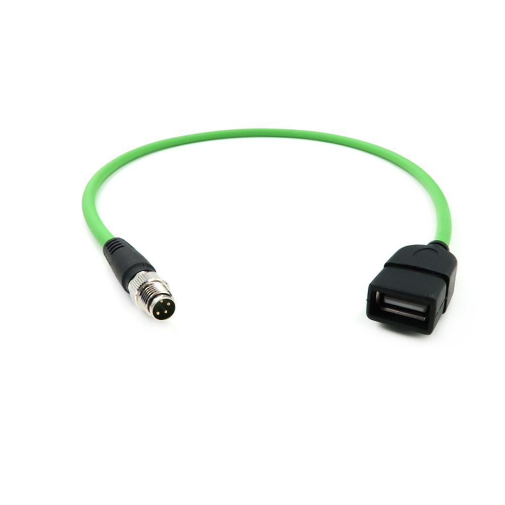 M8 Waterproof Electrical Aviation Plug na may Personalized Metal at USB Cable