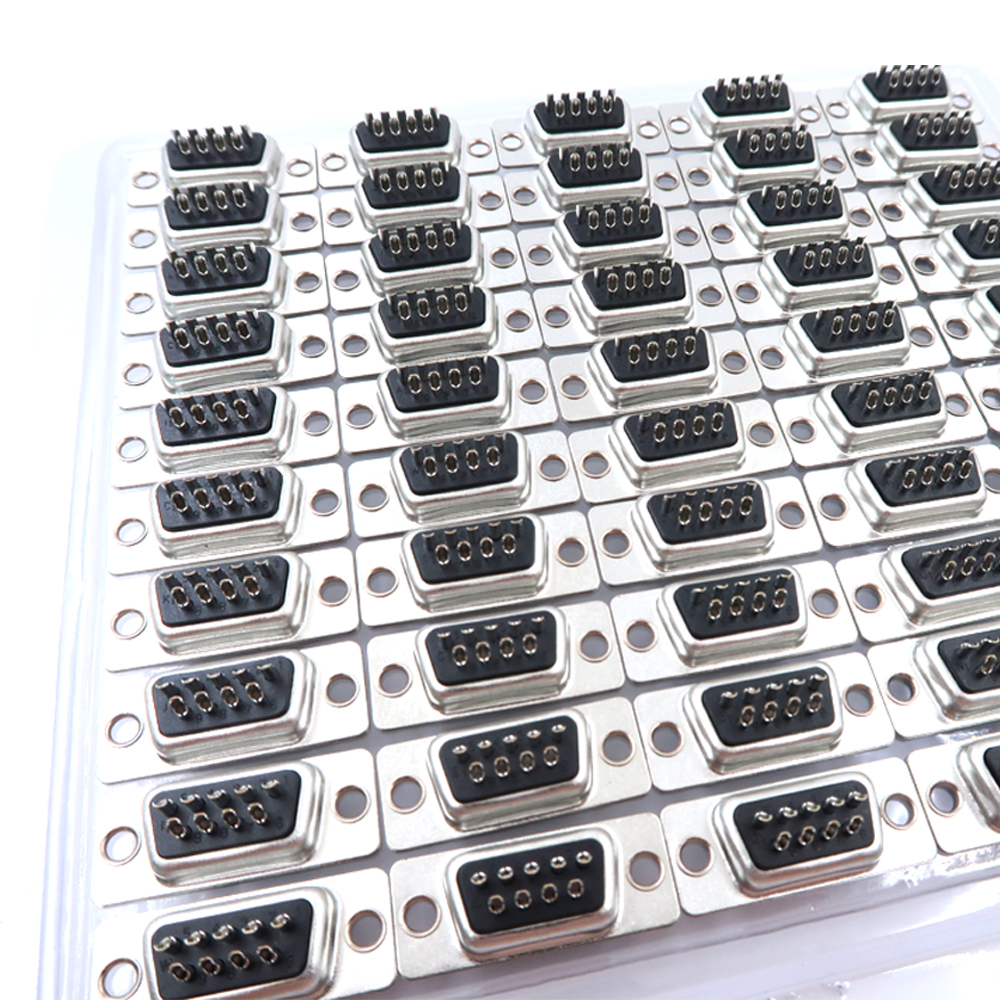D-Sub IX acus Connector DB9 Male Male Plug cum Solder Wire Type Nut stupra Adapter
