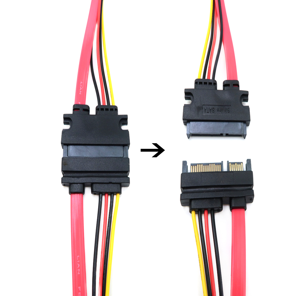  SATA Serial ATA 7+15 Pin Male ad Male Data Power Cable GPS Positioning Automotive Wiring Iunge