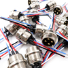 M12 IP67 Bảng điều khiển ph&iacute;a sau nam gắn với d&acirc;y Đầu nối d&acirc;y điện Thiết bị đầu cuối