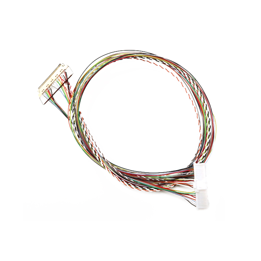 F&aacute;brica que produz cabo LVDS colorido de acordo com a necessidade do cliente Cabo de chicote de fios