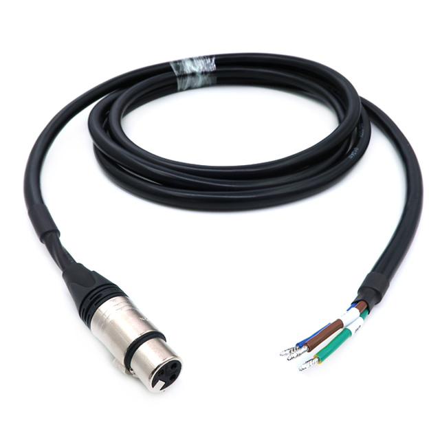 Conector xlr de 3 pinos plugue n&uacute;cleo de cobre f&ecirc;mea microfone conector plugue de &aacute;udio cabo de alimenta&ccedil;&atilde;o de &aacute;udio 