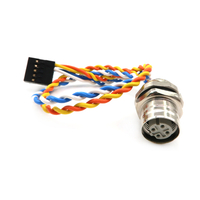 M12 IP67 Соединительный кабельный провод Электрический спиральный кабель в сборе