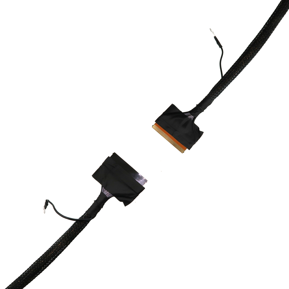 Kundenspezifisches EDP-Bildschirmkabel 0,5 mm Doppelstecker 4K-Koaxial-Lvds-Kabel I-PEX 20454 40Pin