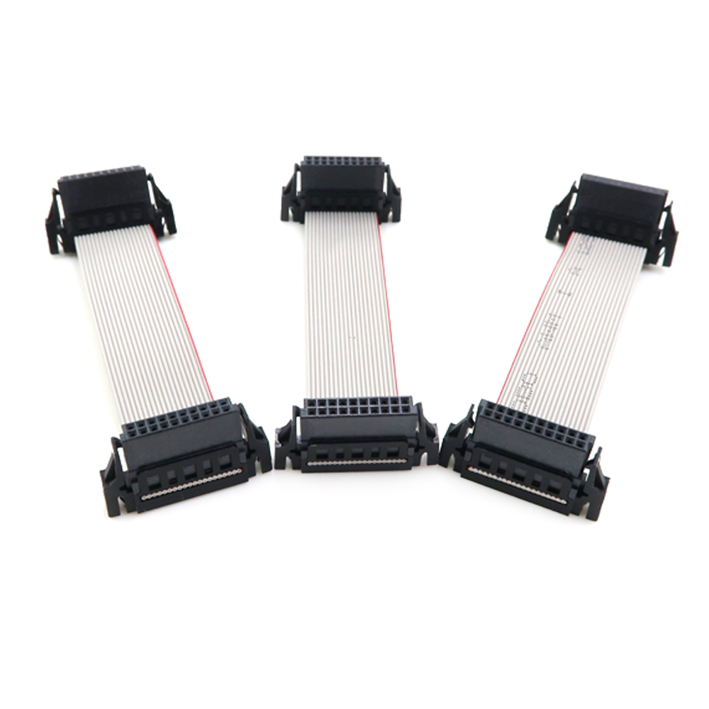 IDC-Kabelstecker, 2,0 mm Rasterma&szlig;, UL2651, graues Flachkabel, 6, 8, 10, 14, 16, 20, 24, 36, 50-poliges Flachbandkabel