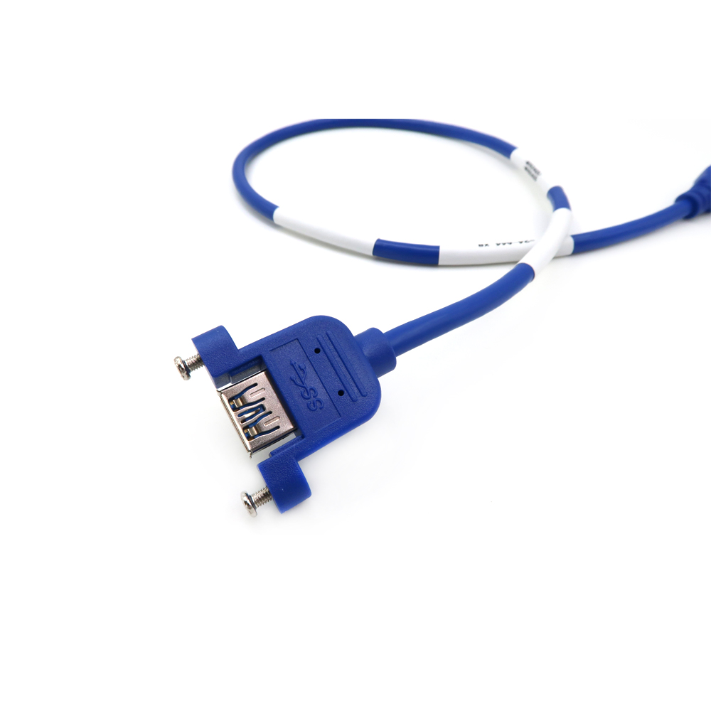 USB 3.0 A 型公-母延長線帶面板安裝螺絲支援客製化訂單