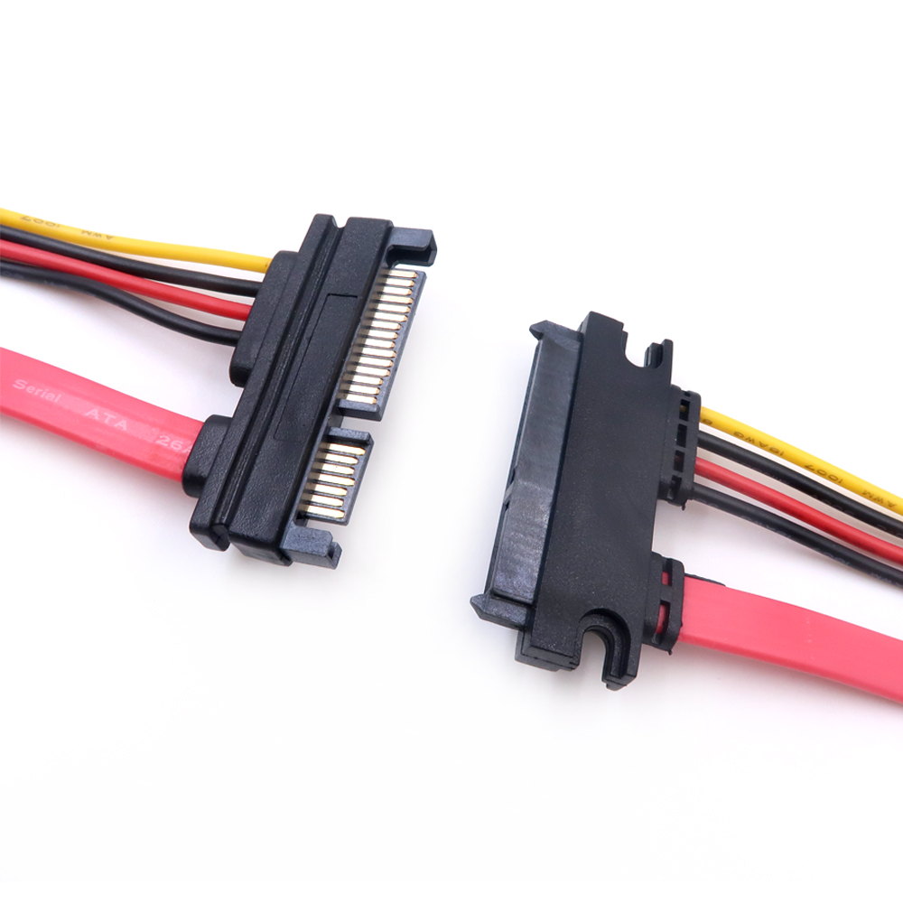  SATA Serial ATA 7+15 Pin Male ad Male Data Power Cable GPS Positioning Automotive Wiring Iunge