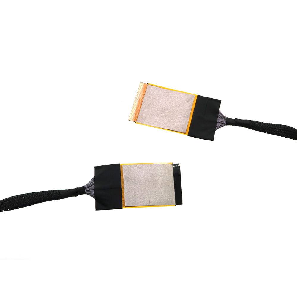 Kundenspezifisches EDP-Bildschirmkabel 0,5 mm Doppelstecker 4K-Koaxial-Lvds-Kabel I-PEX 20454 40Pin