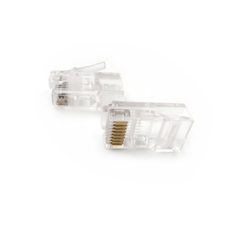 RJ45 hvid klar plastikfatning Enkelt UTP stik RJ45 stik vandt&aelig;t stik