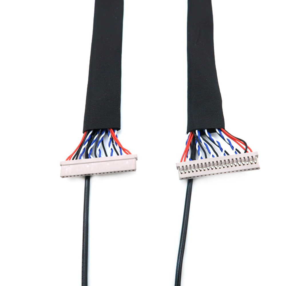 C&acirc;ble de faisceau de c&acirc;bles Standard DF14-20P, c&acirc;ble LVDS, c&acirc;ble de panneau d'&eacute;cran LCD 40 broches