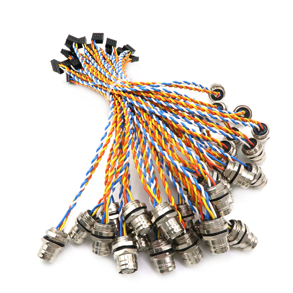 M12 IP67 Connector Cable Wire Electrical Spiral Cable Conventus