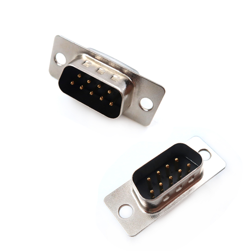 D-Sub IX acus Connector DB9 Male Male Plug cum Solder Wire Type Nut stupra Adapter