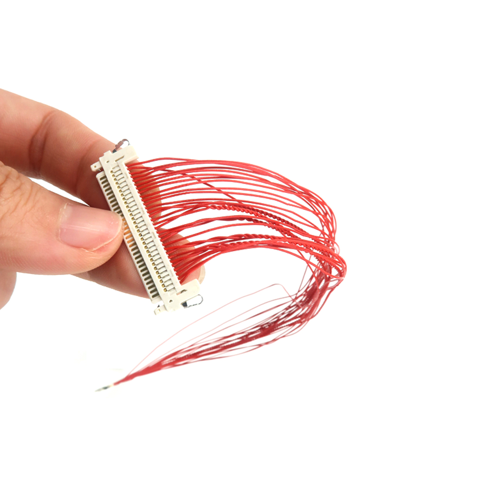 &Ouml;zel Kompakt 0.4mm Pitch 30pin Kırmızı Mini Koaksiyel LVDS Kablo 30pin Şerit Tel Terminal Kablo D&uuml;zeneği Led i&ccedil;in Uygulandı