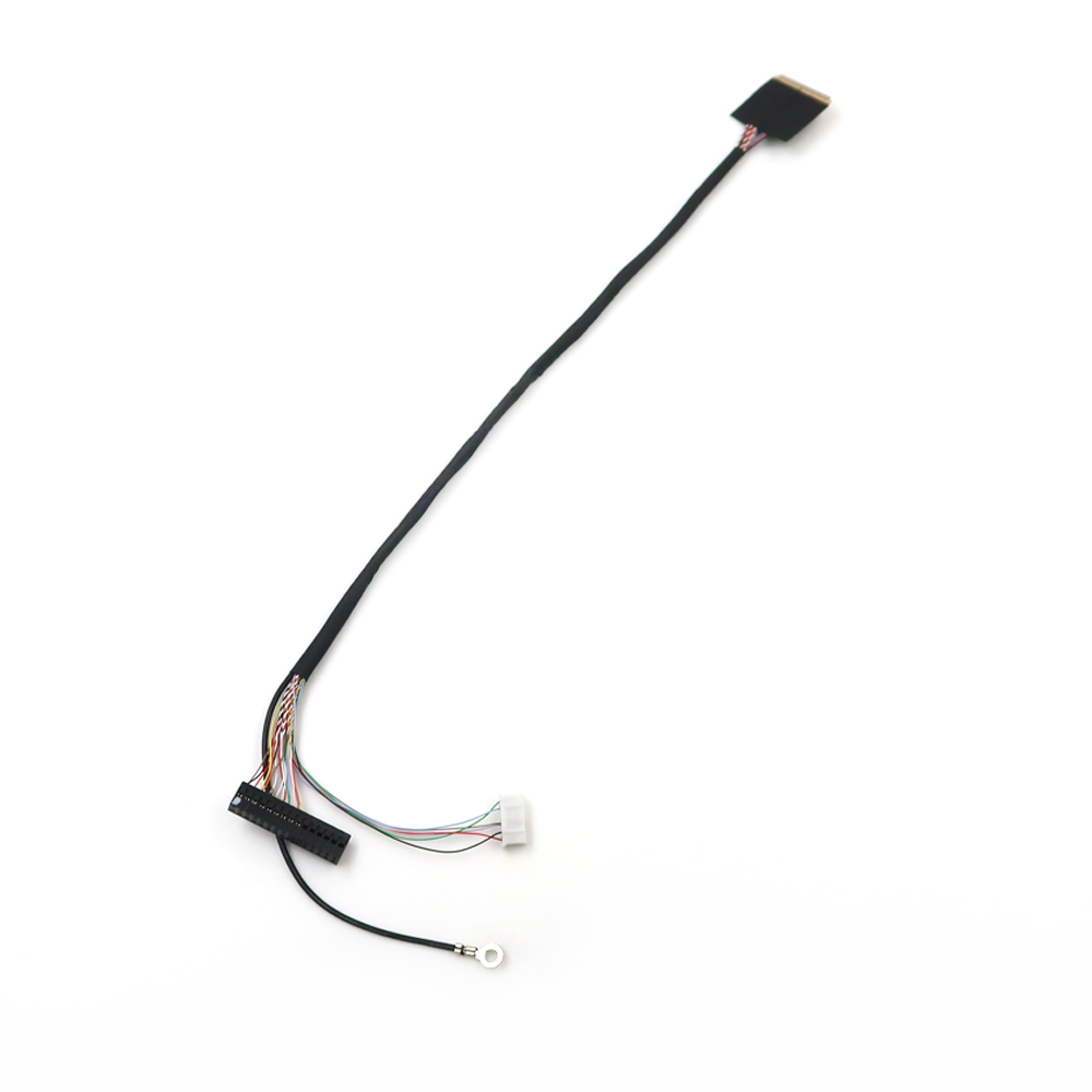 Custom Conector De 2,0 mm juotos kannettavan tietokoneen LCD LED IPEX -n&auml;ytt&ouml;kaapeli 20 24 36 40 41 50 51 pin LVDS-kaapeli LCD-paneelille