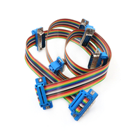 DB9 DB15 DB25 DB37 DIDC Konektor Laki-laki Ke Perempuan Kabel Ekstensi Kabel Datar IDC