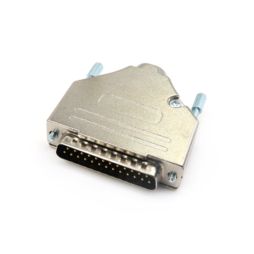 DB 25 Shielded Crimp Lod Pins D-sub Shell Connector Serie Huva Hane Hona Zinklegering Huva