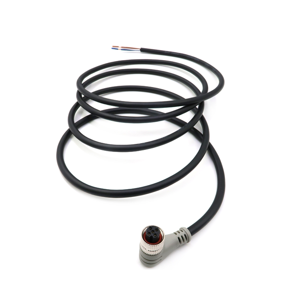 Tilpasset M Series M12 5-pins hann-til-hun-skjermet spiralkabelmontering