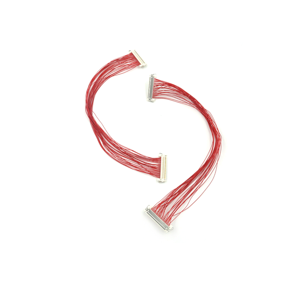 &Ouml;zel Kompakt 0.4mm Pitch 30pin Kırmızı Mini Koaksiyel LVDS Kablo 30pin Şerit Tel Terminal Kablo D&uuml;zeneği Led i&ccedil;in Uygulandı