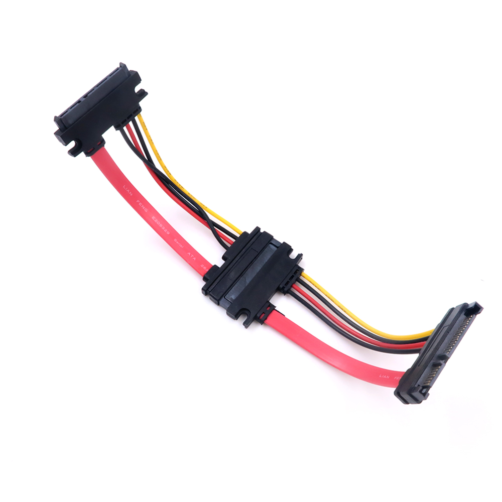 SATA Serial ATA 7+15 Pin Male ad Male Data Power Cable GPS Positioning Automotive Wiring Iunge