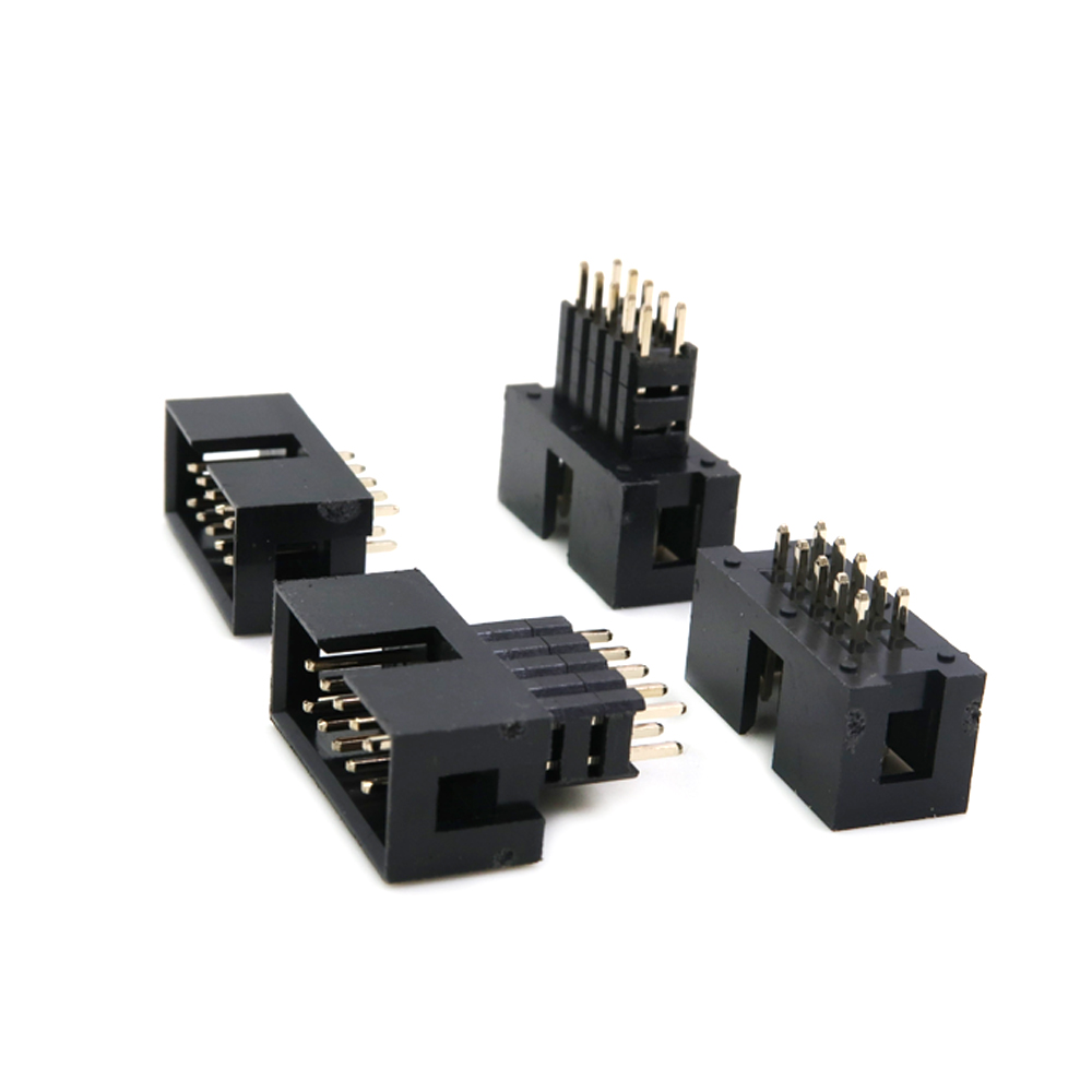 2.54Mm Pitch 10 Pin Dual Row Plastic Na May Post Female Box Header Para sa Electronic Meter