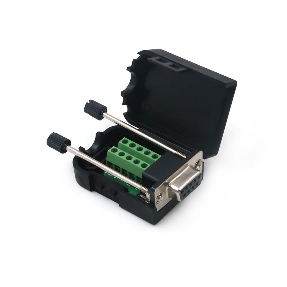 Conector SUB macho e f&ecirc;mea da porta de cabe&ccedil;ote sem solda DB9 de 9 pinos